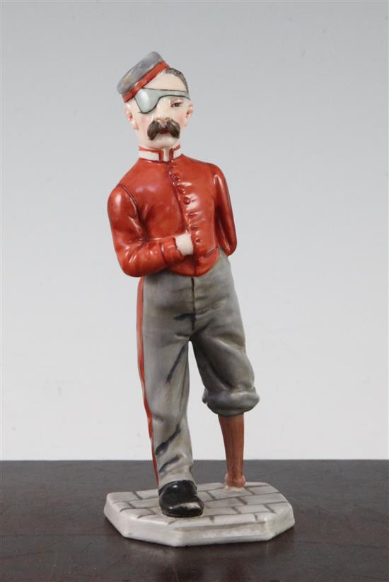 A Royal Worcester figure of Peg Leg, late 19th century, 16cm